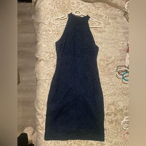 Nordstrom Halter Navy Blue Dress, Size S
